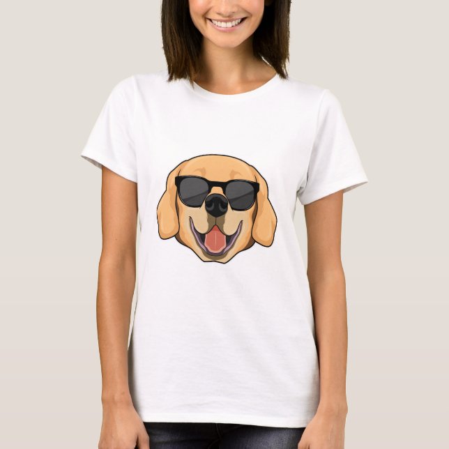Labrador med solglasögon t shirt (Framsida)