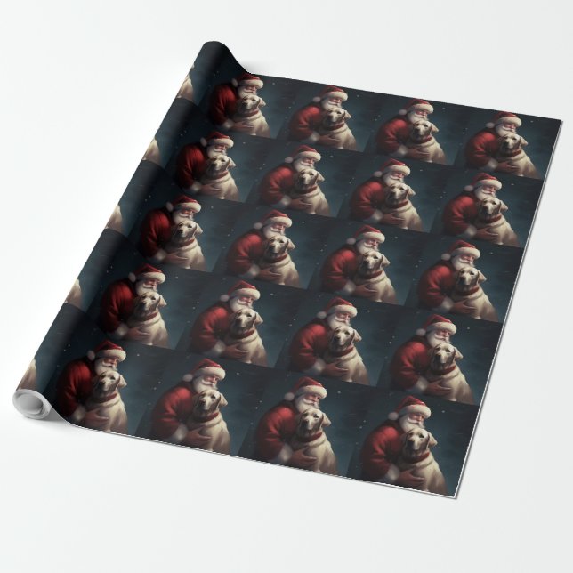 Labrador med Tomte Festiv Jul Presentpapper (Utrullad)