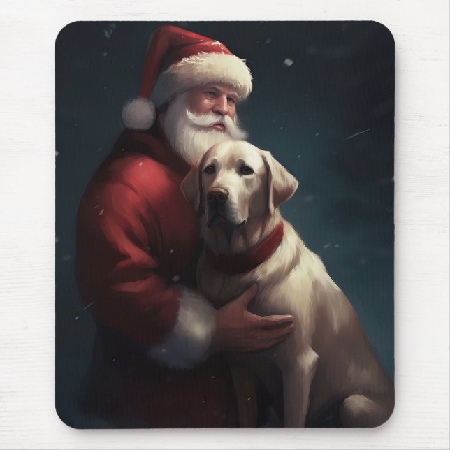 Labrador Med Tomte Festive Jul  Musmatta (Framsidan)