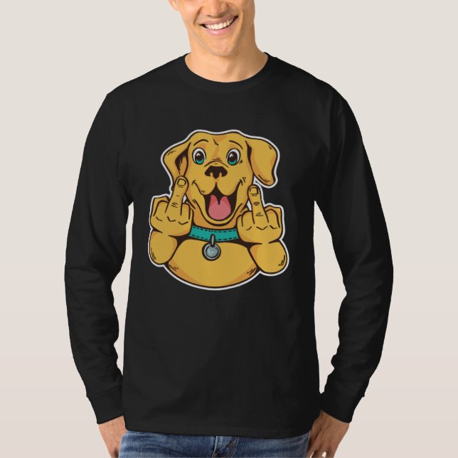 Labrador middle finger retriever t shirt (Framsida)
