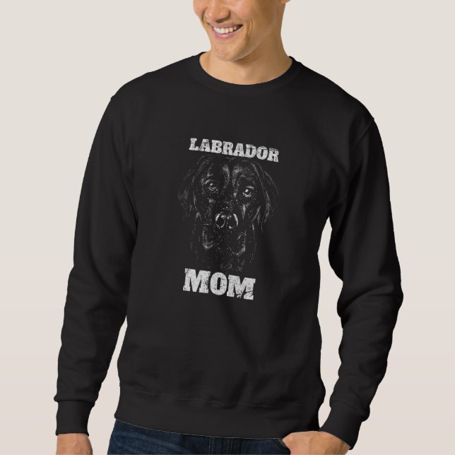 Labrador Mom Dogs Lover Premium Lång Ärmad Tröja (Framsida)