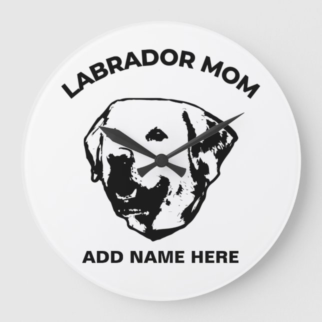 Labrador Mom   Stor Klocka (Framsida)