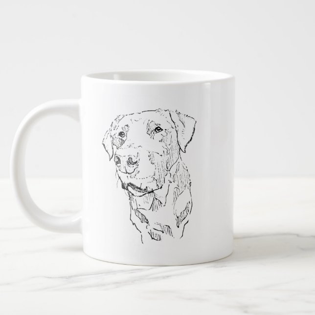 Labrador-mugg, hundmamma kaffe keramik jumbo mugg (Vänster)