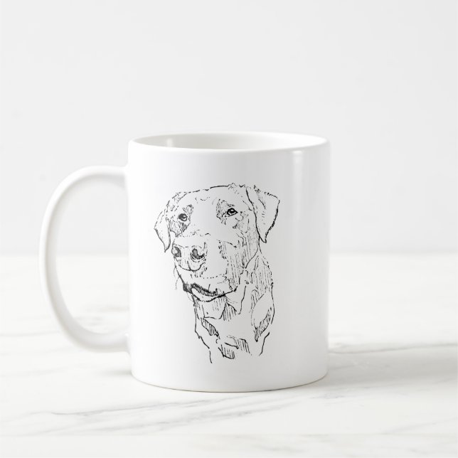 Labrador-mugg, hundmamma kaffe keramik kaffemugg (Vänster)