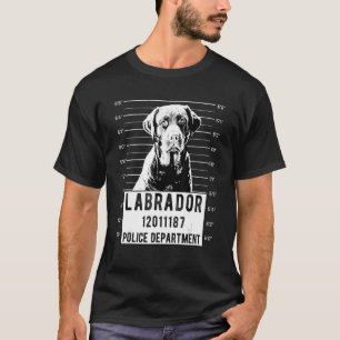 Labrador Mugg Shot Criminal Hund T Shirt