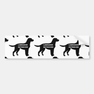 Labrador namn silhouette bildekal