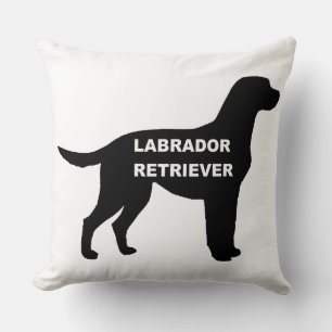 Labrador namn silhouette kudde