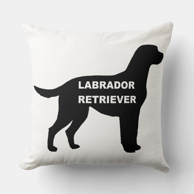 Labrador namn silhouette kudde (Framsida)