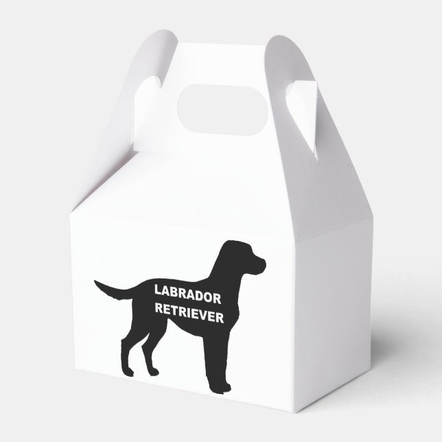 labrador namn silhouette presentaskar (Baksidan Sidan)