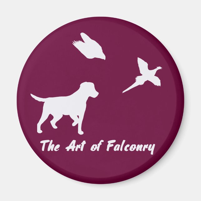 Labrador och Falconry Magnet (Framsidan)