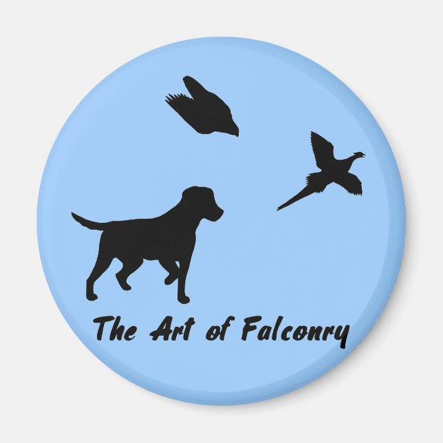 Labrador och Falconry Magnet (Framsidan)