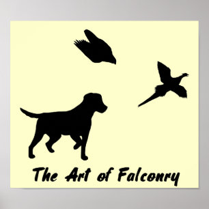 Labrador och Falconry Poster