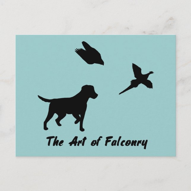 Labrador och Falconry Vykort (Framsida)