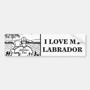 Labrador och pappa bildekal