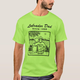 Labrador och pappa t-shirt