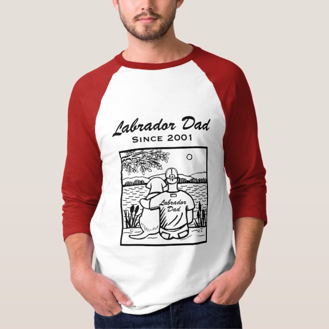 Labrador och pappa t-shirt (Framsida)