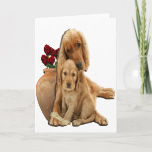 Labrador och valpar helgkort