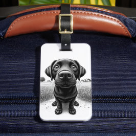 Labrador på en Anpassningsbar av typen Farm B&W-ba Bagagebricka