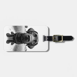 Labrador på en Anpassningsbar av typen Farm B&W-ba Bagagebricka