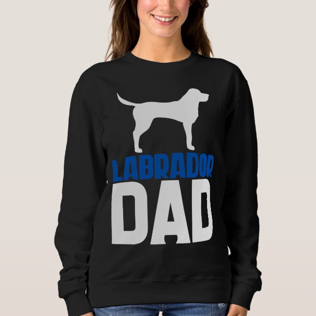 Labrador Pappa Blue T Shirt (Framsida)