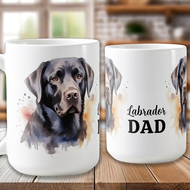 Labrador PAPPA Cute Hund älskare Svart lab Retriev Kaffemugg (Skapare uppladdad)
