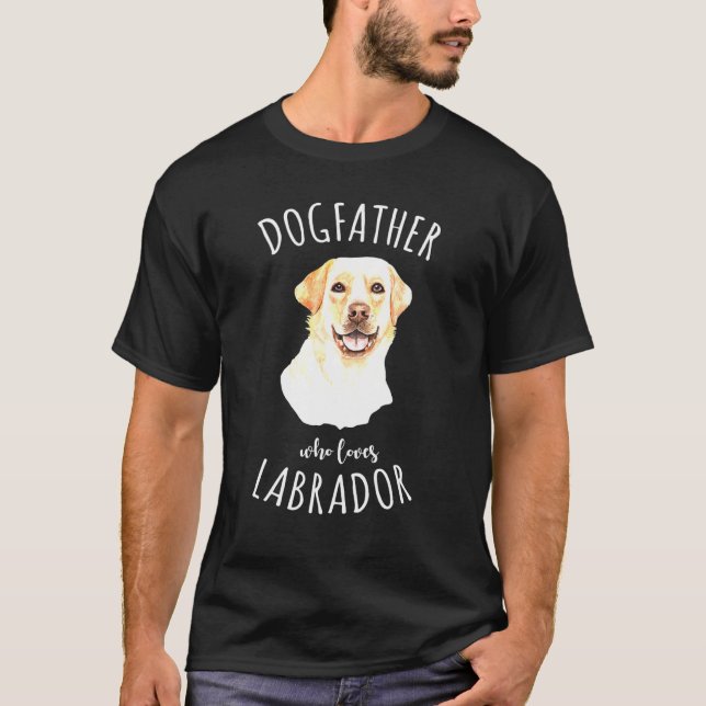 Labrador Pappa - Dogfather - Bästa Hundägare T Shirt (Framsida)