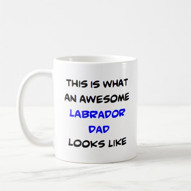 labrador pappa, fantastisk kaffemugg (Vänster)
