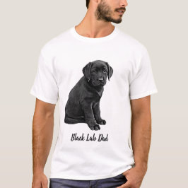 Labrador Pappa-Fars dag Cute Hund- Svart lab Pappa T Shirt