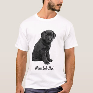 Labrador Pappa-Fars dag Cute Hund- Svart lab Pappa T Shirt