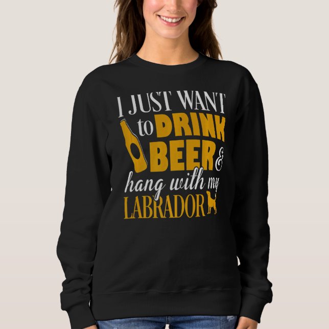 Labrador Pappa Fars dag Lab Retriever Hund Beer T Shirt (Framsida)