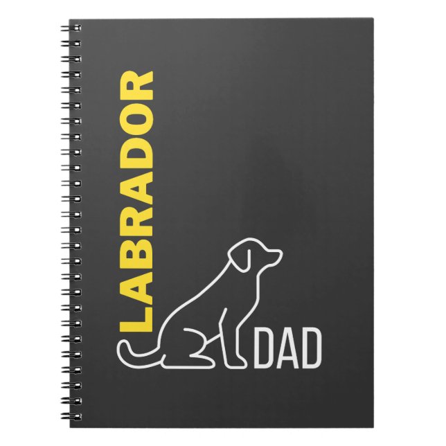 Labrador Pappa, Hund Gift, Labrador Retriever Hund Anteckningsbok (Framsidan)