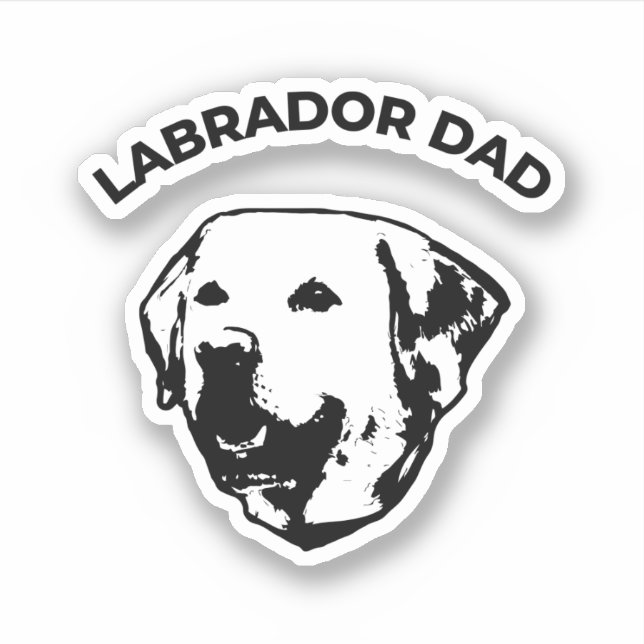 Labrador Pappa Klistermärken (Framsida)