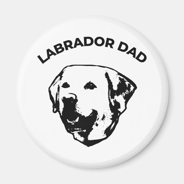 Labrador Pappa Magnet (Framsidan)