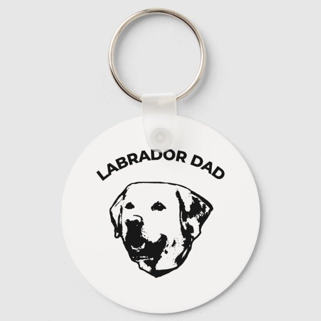 Labrador Pappa Nyckelring (Framsida)