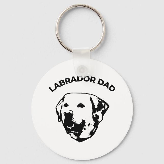 Labrador Pappa Nyckelring (Framsida)