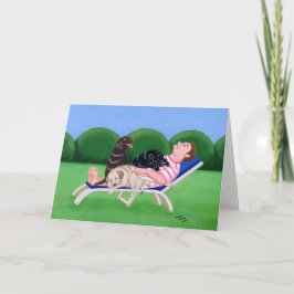 Labrador Pappa Painting Kort