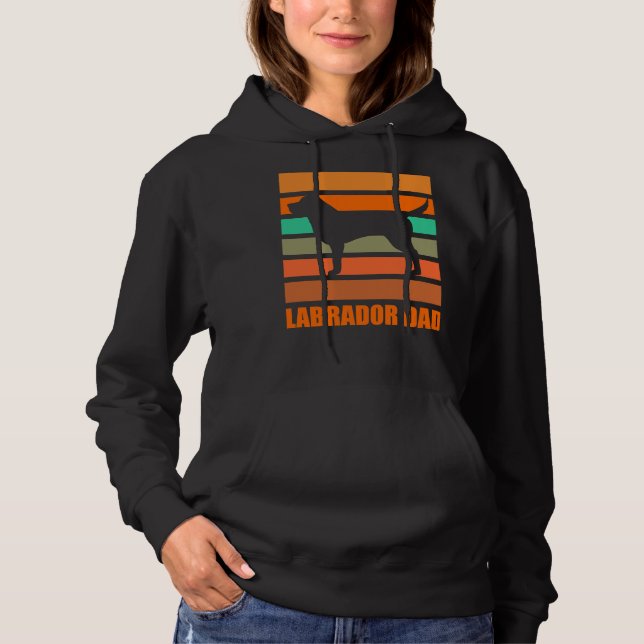 Labrador Pappa Retro T Shirt (Framsida)