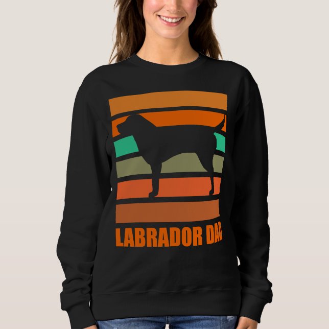 Labrador Pappa Retro T Shirt (Framsida)