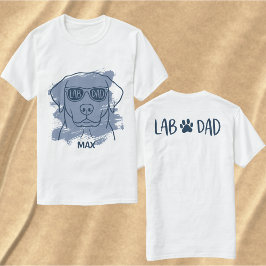 Labrador pappa t-shirt med anpassat namn penselkon