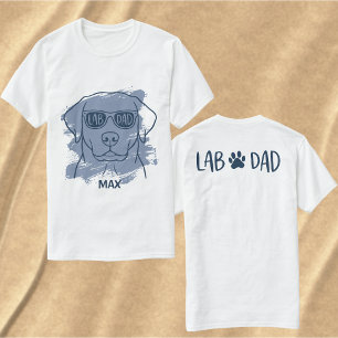 Labrador pappa t-shirt med anpassat namn penselkon