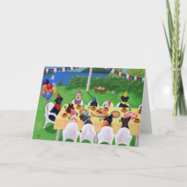 Labrador Party Painting - tackkort