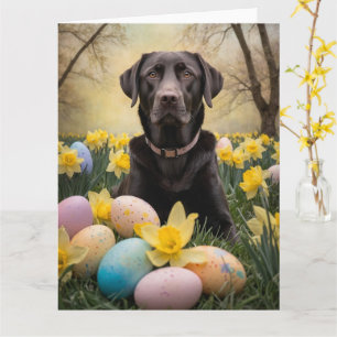 Labrador påskägg kort