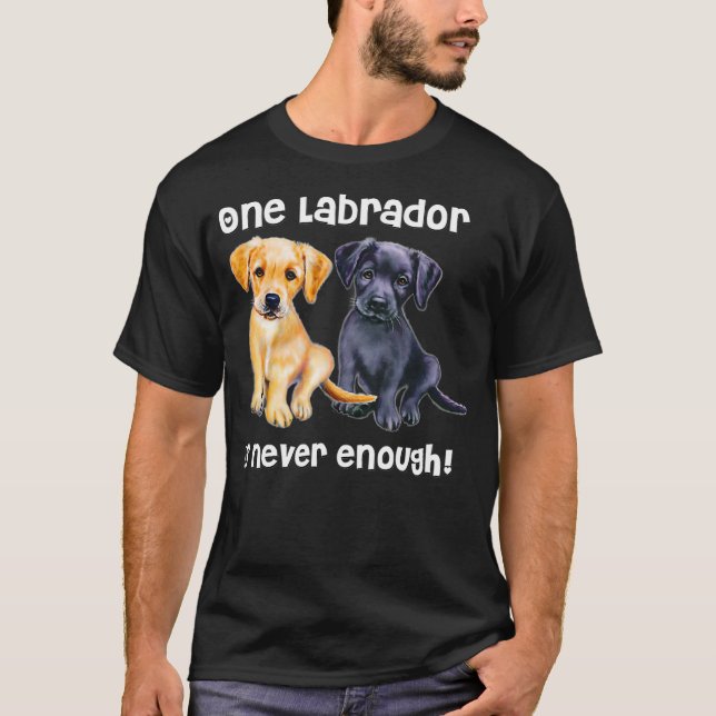 Labrador Pet Hund Funny T Shirt Gift Black gyden (Framsida)