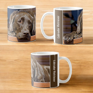Labrador Photo Placeholder Side Handle Text Kaffemugg