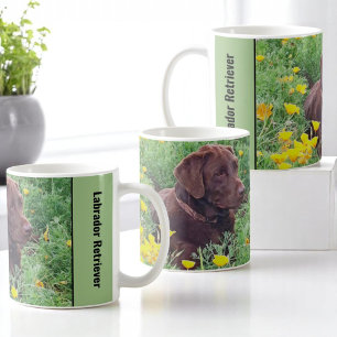 Labrador Photo Placeholder Side Handle Text Kaffemugg