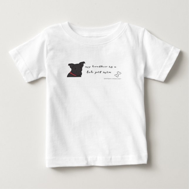 labrador pitbull blandras t shirt (Framsida)