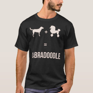 Labrador + Pudel = Labradoodle Puppy Hund Silhouet T Shirt