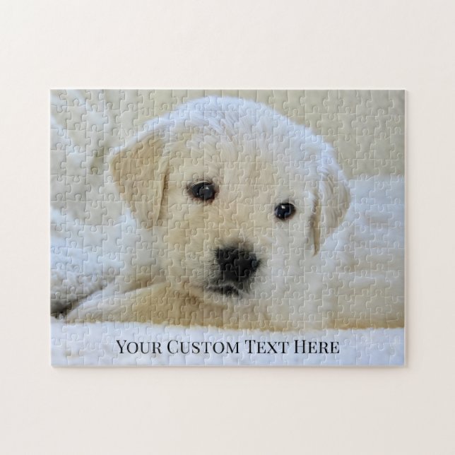 Labrador Puppy Hund Puzzle Pussel (Horisontell)
