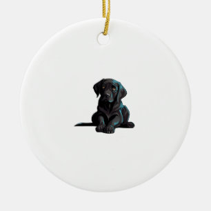 Labrador Puppy Julgransprydnad Keramik