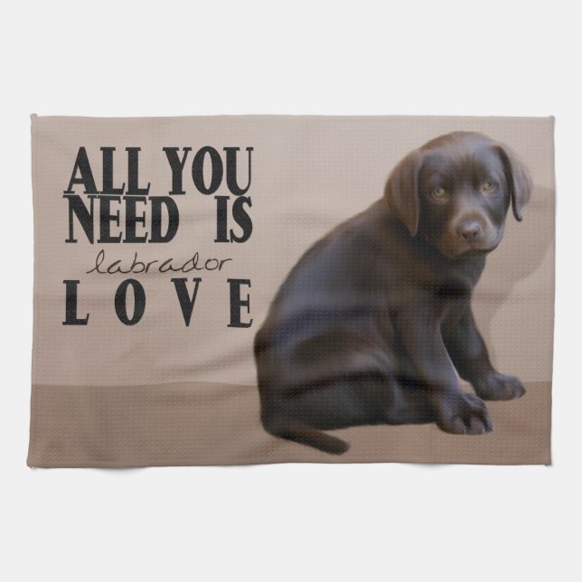 Labrador Puppy Kitchen Towel Kökshandduk (Horisontell)